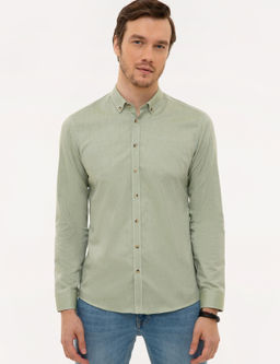 Ye_il Slim Fit Uzun Kollu G_mlek