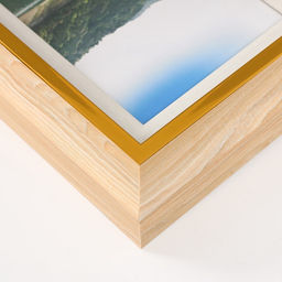 Фоторамка для фото 10×15 см «Стефания», пластик, св. дерево с белым, 4.4×15×20 см