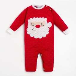 Комбинезон вязаный Крошка Я Санта рост 68-74 см