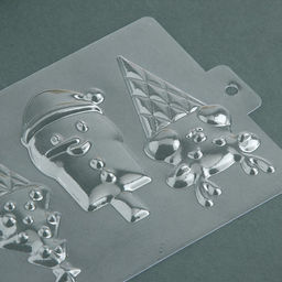 Цена за 10 шт. Форма для шоколада новогодняя Новогоднее настроение, 21?14 см