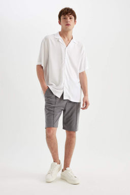 Relax Fit Penye Bermuda Sort - Defacto фото 2
