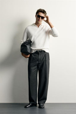 POLO PUNTO REGULAR FIT ALGOD?N - LINO / Crudo