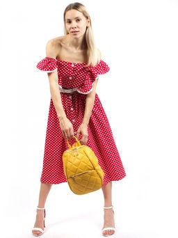 LACCOMA рюкзак Мэри-Ф826-желтый эко кожа хлопок