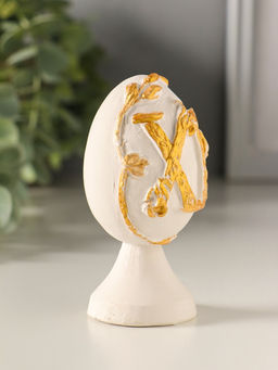 Фигурка гипс Яйцо Пасхальное ХВ, 9?4 см, золотистое