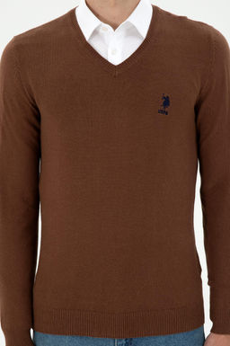 Мужской коричневый базовый свитер Неожиданная скидка в корзине - U.s. polo assn фото 6