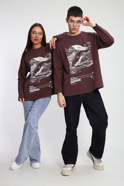 Лонгслив унисекс с принтом Карта ЛГ-01