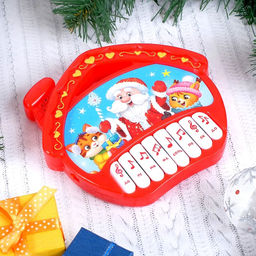 Пианино Новый год, звуковые эффекты, цвет красный, в пакете - Zabiaka фото 2