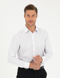 Beyaz Regular Fit Arm_rl_ Uzun Kollu G_mlek