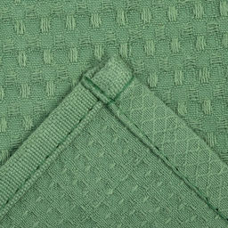 Набор кухонных полотенец Доляна, цвет хаки, 35х60см-2шт, 100% хлопок, вафля, 220 гр/м2  фото 4