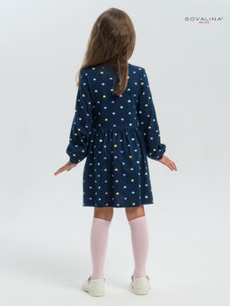 Платье Моана цветные сердечки на синем - Sovalina фото 15