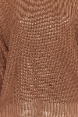 Kahverengi Varak Bask?l? Triko Kazak TWOAW24KZ00969