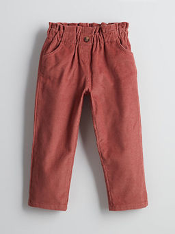 Beli Lastikli Kadife K?z ?ocuk Pantolon