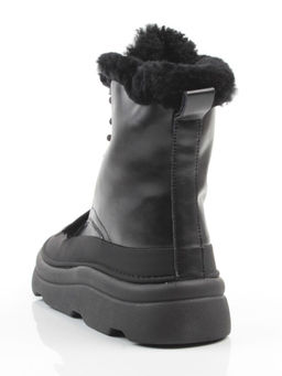 04-PAJ76-1Z BLACK Ботинки зимние женские (натуральная кожа, натуральный мех, 100% шерсть)