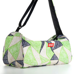 Сумка спортивная на молнии TEXTURA, боковой карман-сетка, регулируемый ремень, средний размер, зелёная