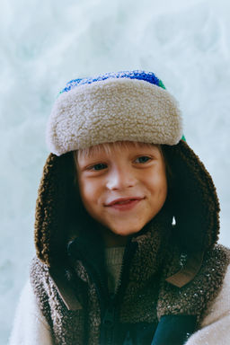 MULTI-COLOURED FAUX SHEARLING HEADBAND - Zara фото 7