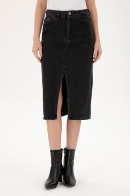 Женская черная джинсовая юбка Неожиданная скидка в корзине - U.s. polo assn фото 2