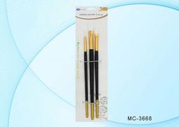 Набор кистей Basir 3шт. из нейлона, круглые и плоские (MC-3668)