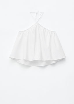 Top halter con lazo en el cuello