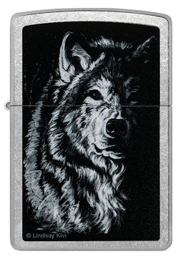 Зажигалка ZIPPO Линдси Киви Теневой волк | Lindsay Kivi Shadow Wolf Design 46149  фото 2