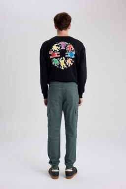 Узкие габардиновые брюки-карго Jogger с карманом-карго - Defacto фото 6