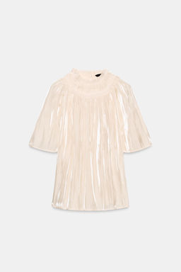 BLUSA EFECTO BRILLO / Vainilla - Zara фото 5