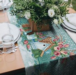 Дорожка столовая Пасхальный домик 45*150 см. хлопок 100%