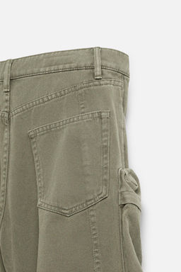 DENIM CARGO TROUSERS WITH POCKETS - Zara фото 10