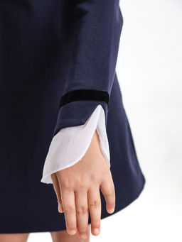 Платье из футера UD 6818 синий - Mini maxi фото 3