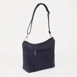 Сумка-мешок, отдел на молнии, наружный карман, длинный ремень, цвет тёмно-синий - Simaland фото 2