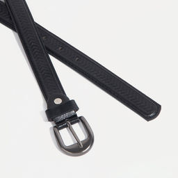 Ремень детский, ширина 2,2 см, винт, пряжка металл, цвет чёрный - Simaland фото 2