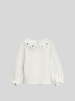 ACOOLA / Блузка детская для девочек Naravan молочный  фото 2