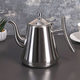 Чайник из нержавеющей стали Жуан, 1,4 л, металлическое сито, цвет хромированный