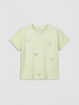 Fiyonk Bask?l? K?z ?ocuk Ti??rt