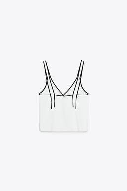CONTRAST TRIM CAMISOLE TOP - Zara фото 21