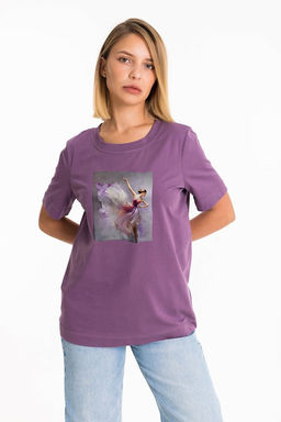 Футболка М325305Па сиреневый - Елена фото 3