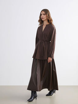 Ka??k Yaka Ku?akl? Kad?n G?mlek Tunik