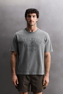 CAMISETA ALGOD?N TRAINING / Gris antracita - Zara фото 2