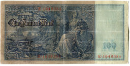 Банкнота 100 марок 1910 года Германия