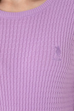 Женский сиреневый базовый свитер - U.s. polo assn фото 14