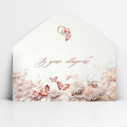 Цена за 10 шт. Конверт для денег «В день свадьбы», 16.5×8 см
