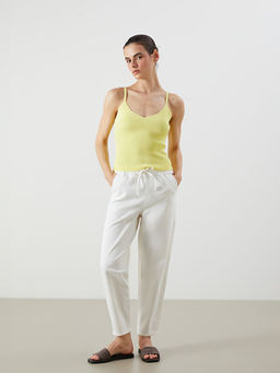 Beli Lastikli Mom Fit Kad?n Jean Pantolon