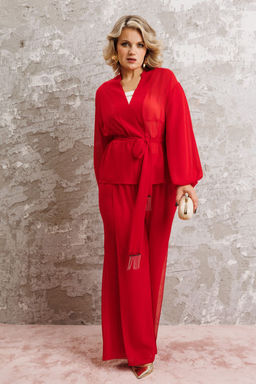 Костюм Anastasia 1063.1 рубиновый красный фото 9