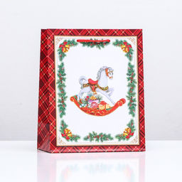 Цена за 2 шт. Пакет подарочный Новогодняя игрушка, 18 х 22,3 х 10 см