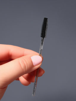 Щёточки для бровей и ресниц, силиконовые, набор - 50 шт., 10.5 см, чёрная, прозрачная