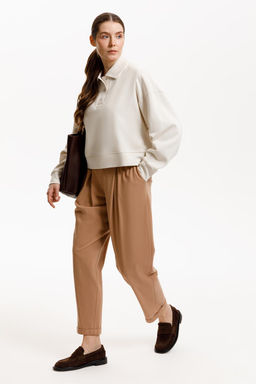 ЕВТ 3282/светлый беж джемпер-поло жен