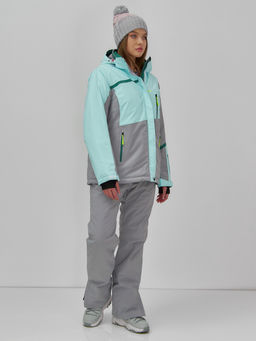 Горнолыжная куртка женская зимняя голубого цвета 7092Gl - Chunmai фото 11