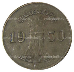 Монета 1 рейхспфенниг 1930 года А Германия