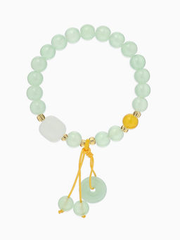 Цена за 2 шт. Браслет-оберег «Нефрит» кварц, №8, d=6 см, зелёный