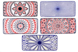 Блюдо прямоугольное 25х12 см / WY-41 /уп 60/