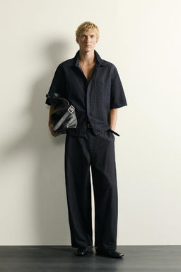 CAMISA DENIM BOXY FIT ALGOD?N - LINO / ?ndigo